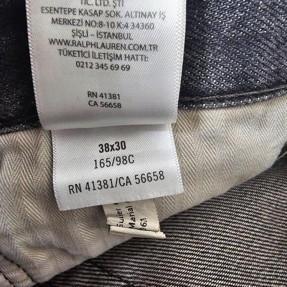 Polo Ralph Lauren 38X30 Mens Grey Distressed The Sullivan Slim Jeans - Picture 8 of 8